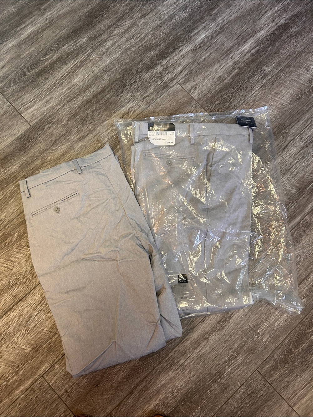 Kenneth Cole Men's Light Gray Dress Pants - Tailored Classic